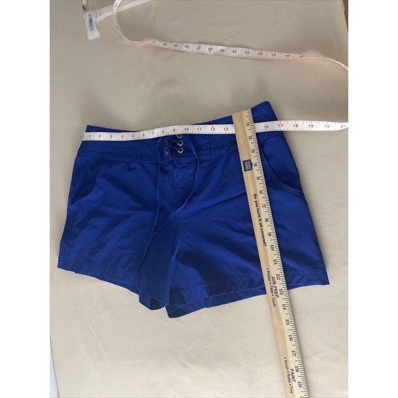 La Blanca Shorts Women's Polyester Front Grommets and Tie Navy 3" Inseam - Picture 4 of 6